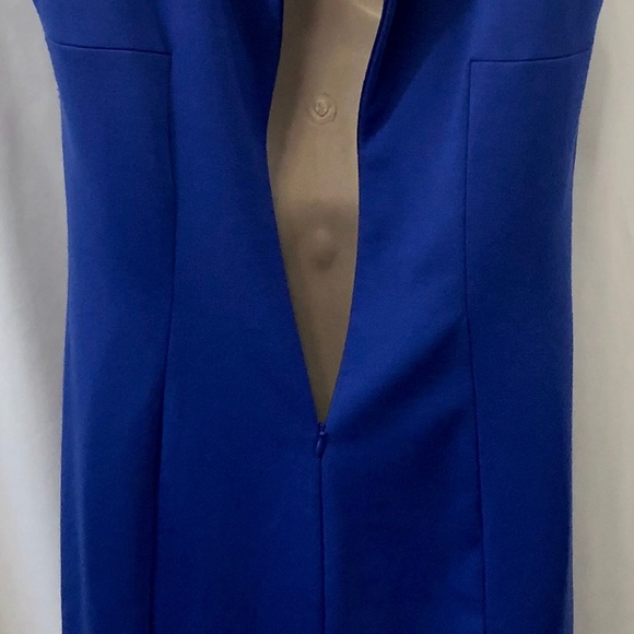 Premise Dresses Blue Laced Shoulders Sheath Dress - Picture 7 of 11